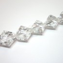 17x18mm crystal clear faceted bicone